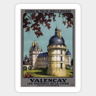 Valençay France Vintage Poster 1926 Sticker